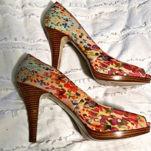 Nine West Floral Heels